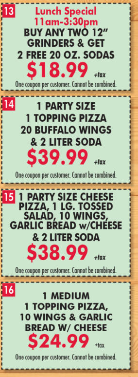 VILLAGE PIZZA | SPECIALS | COUPONS
